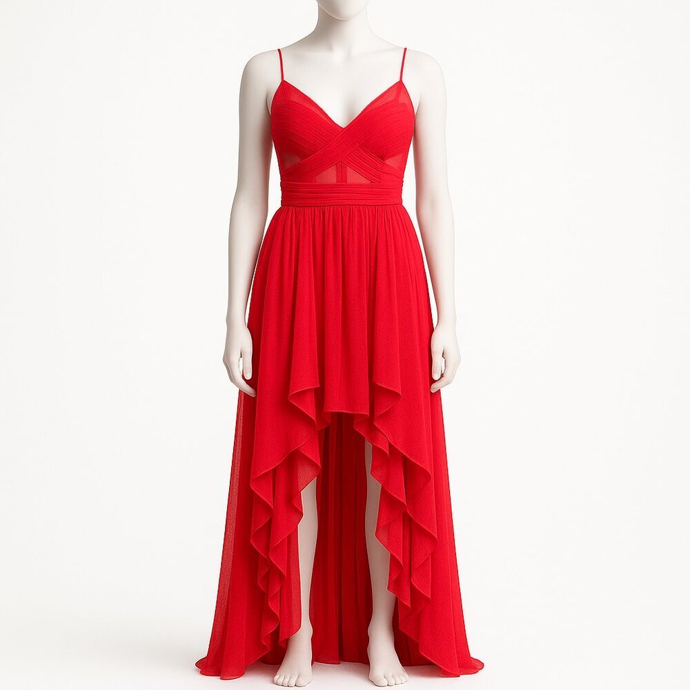 Cache Fuchsia Sweetheart High-Low Formal Dress Si… - image 3